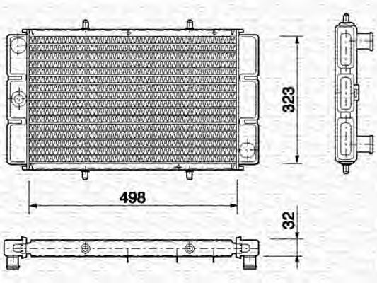 MAGNETI MARELLI 350213719000 Radiator, engine cooling